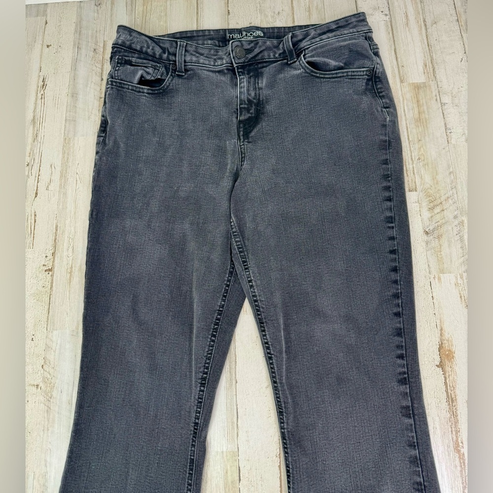 Women's M Jeans by Maurices mid-rise bootcut black jeans size 16R - Picture 2 of 11